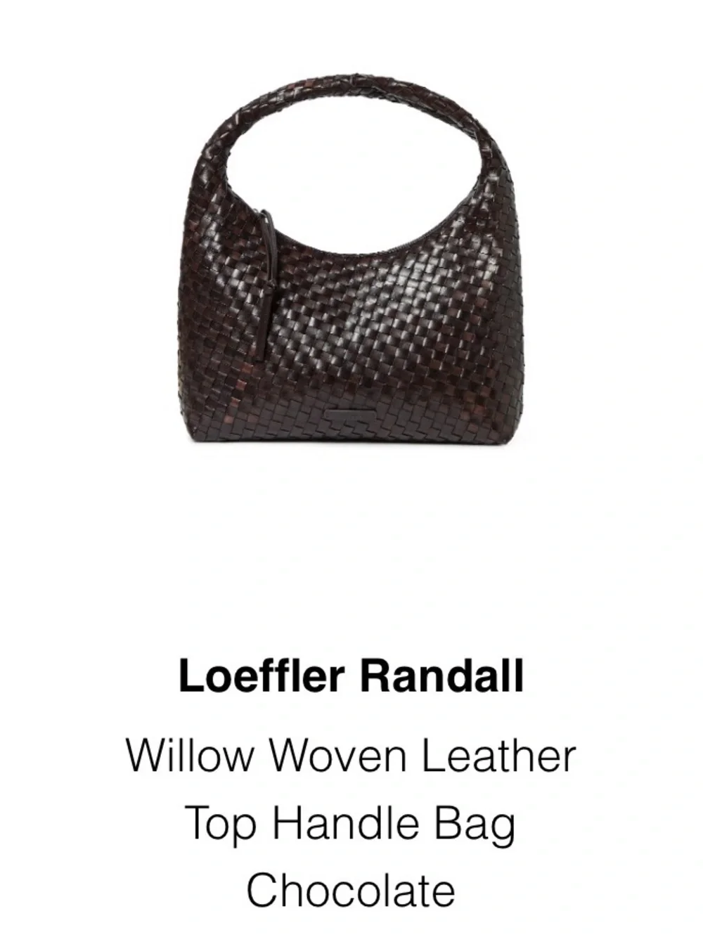 Loeffler Randall Willow Woven Leather Hobo Bag in Dark Brown - Picture 3 of 10
